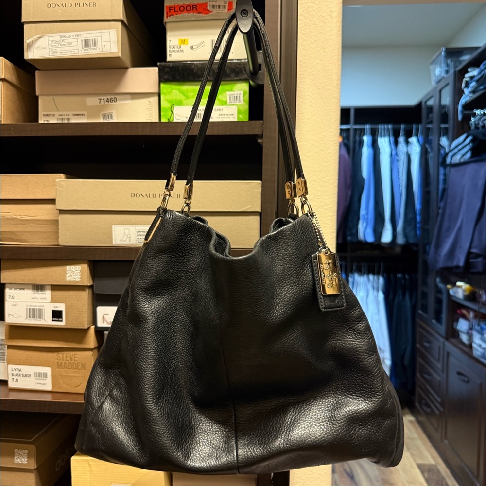 Coach Black Leather Women's Bag